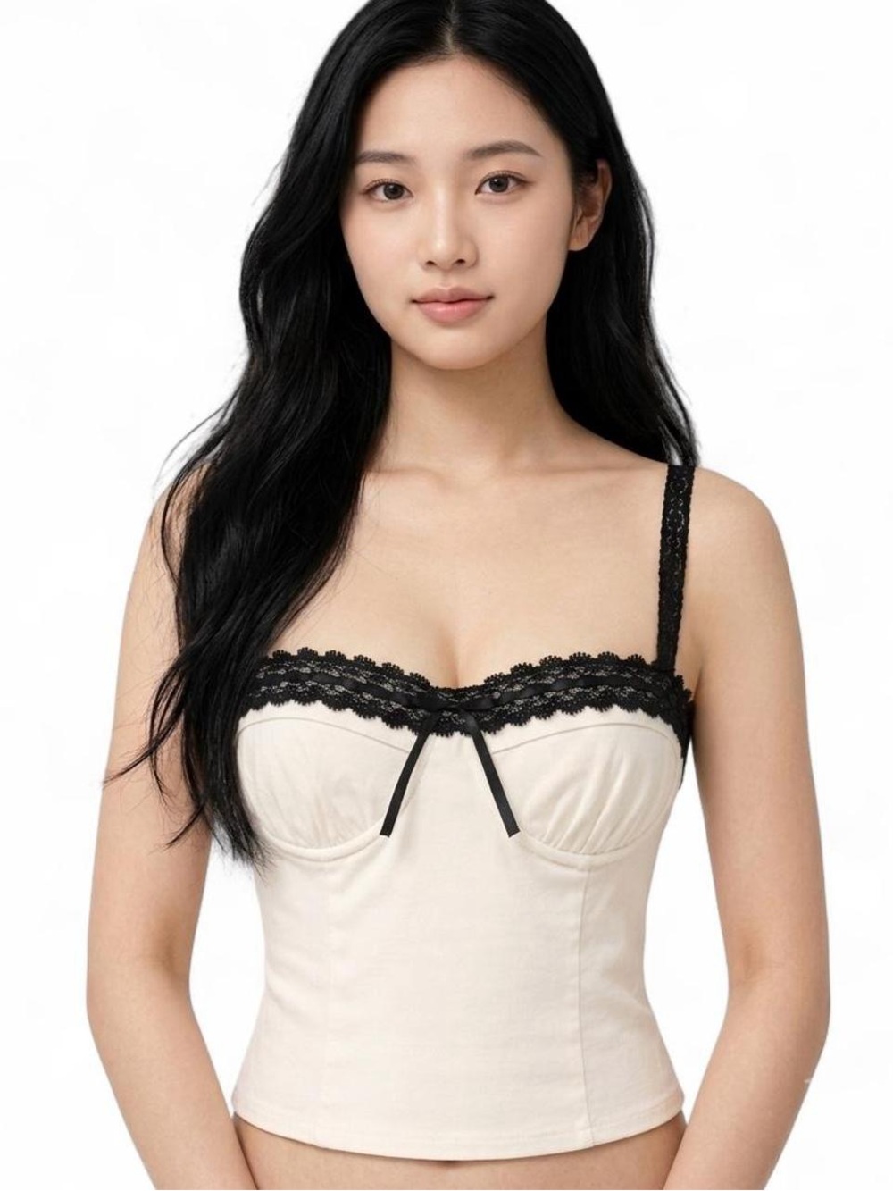 Beverly & Beck Cream Lace Corset Top XS